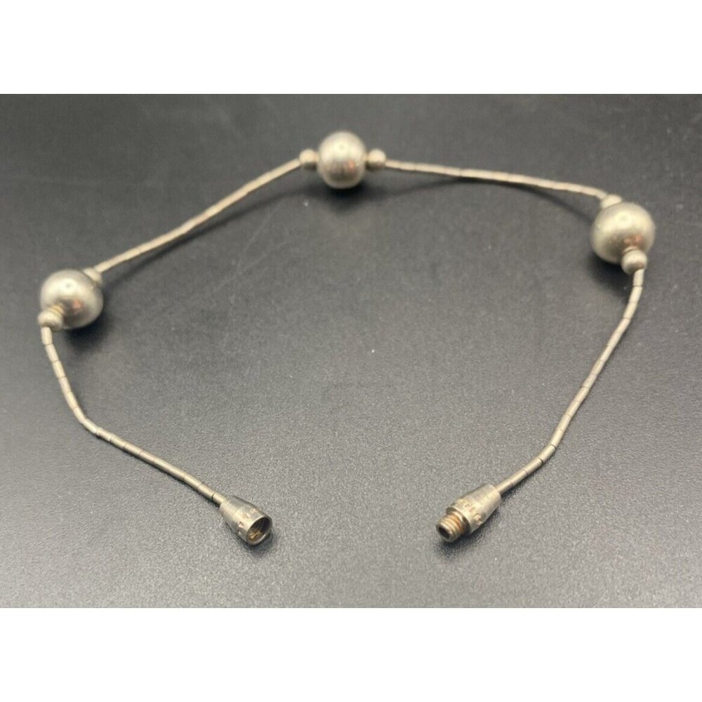 SW Bracelet Liquid Silver Tested 925 Sterling 7.5' 3g Vintage Bead Unisex Barrel - Picture 9 of 13